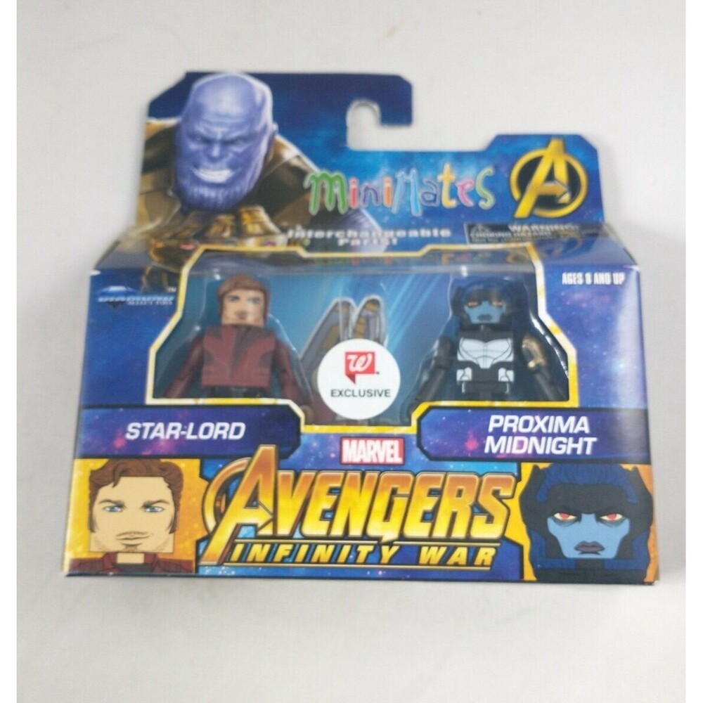 WALGREENS Marvel Minimates AVENGERS INFINITY WAR Star Lord  Proxima Midnight NIB